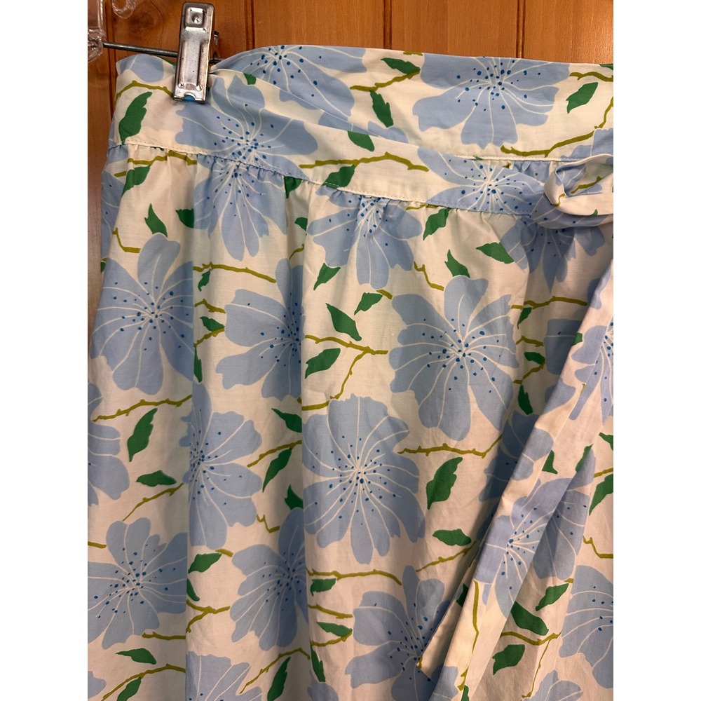 Who What Wear Blue Cottagecore Romantic Floral Tiered Maxi Wrap Skirt M Cotton - Picture 3 of 8